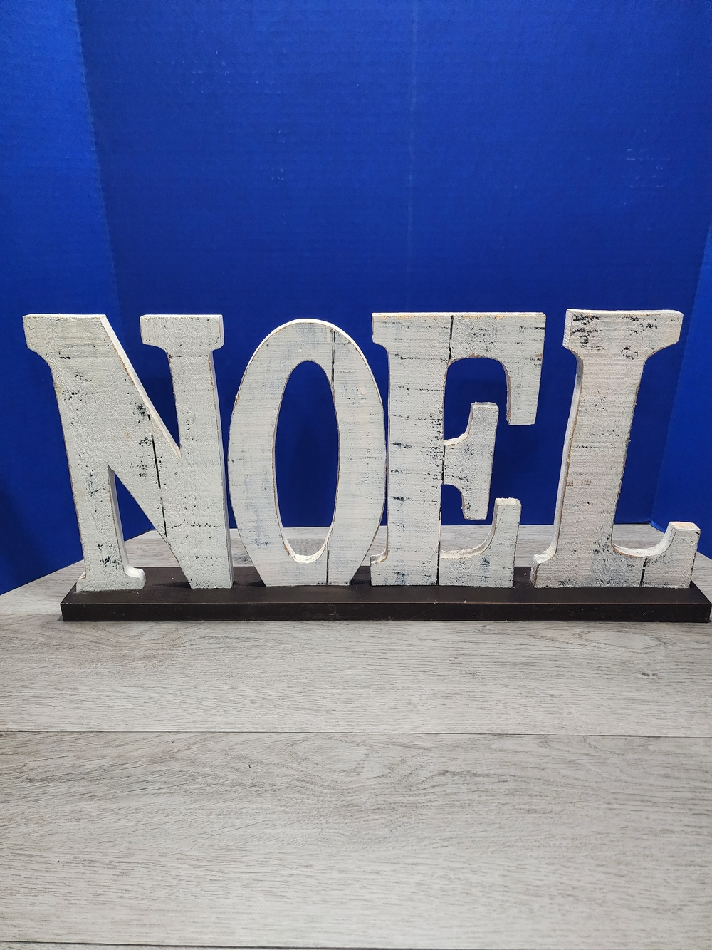 Hobby Lobby Aspen Cove Wooden Rustic White & Brown Christmas NOEL Room Décor